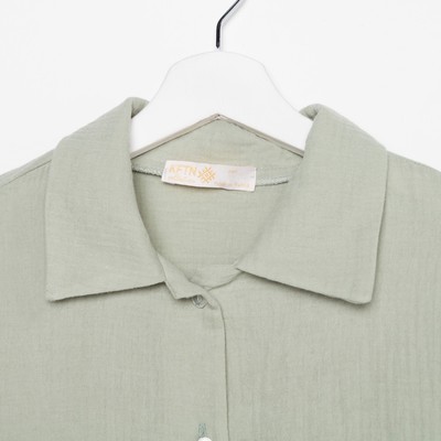 Пижама женская (рубашка, брюки) KAFTAN Basic, размер 44-46, зелёная