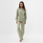 Пижама женская (рубашка и брюки) KAFTAN "Basic" размер 48-50, цвет зелёный - Фото 2