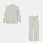 Пижама женская (рубашка и брюки) KAFTAN "Basic" размер 48-50, цвет зелёный - Фото 7