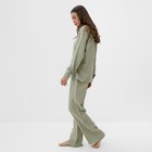 Комплект домашний женский (рубашка, брюки) KAFTAN Basic размер 52-54, зелёный - Фото 4