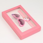 Детский подарочный набор для девочек "Единорожка" 2 в 1: наручные часы, очки солнцезащитные - фото 6564258