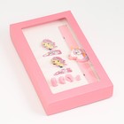 Детский подарочный набор для девочек "Пони" 9 в 1: наручные часы, 4 резинки, 2 зажима, 2 невидимки 7 - Фото 3