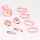 Детский подарочный набор для девочек "Пони" 9 в 1: наручные часы, 4 резинки, 2 зажима, 2 невидимки 7 - фото 6564269