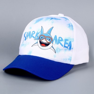 Кепка детская Акула: Shark area, белая, р-р 54