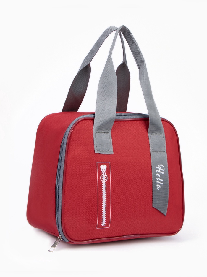 Термосумка на молнии 7 л, красная - Фото 1