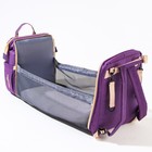 Сумка-рюкзак с пеленальным ковриком, цвет фиолетовый - фото 9872673