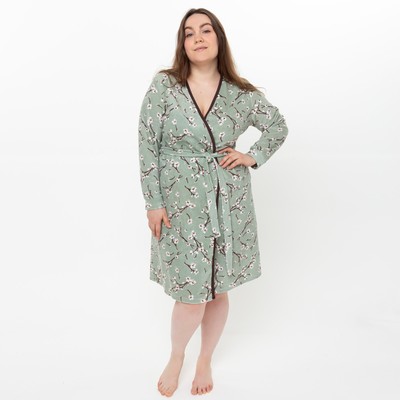 Халат домашний женский N-collection, олива, размер 52