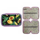 Пенал школьный, 2 секции, 12.5×20.5×4 см «Авокадо» - Фото 1