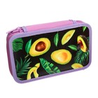 Пенал школьный, 2 секции, 12.5×20.5×4 см «Авокадо» - Фото 3