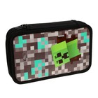 Пенал школьный, 2 секции, 12.5×20.5×4 см «Пиксели» - Фото 3