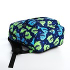 Рюкзак молодёжный из текстиля на молнии, 3 кармана, поясная сумка, цвет синий - фото 6564544