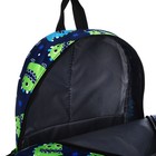 Рюкзак молодёжный из текстиля на молнии, 3 кармана, поясная сумка, цвет синий - фото 6564545