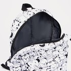 Рюкзак молодёжный из текстиля на молнии, наружный карман, пенал, цвет белый - фото 6564553