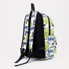 Рюкзак школьный из текстиля на молнии, наружный карман, пенал, цвет зелёный - Фото 3