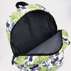 Рюкзак школьный из текстиля на молнии, наружный карман, пенал, цвет зелёный - фото 6564581