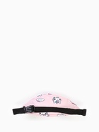 Рюкзак молодёжный на молнии, 3 наружных кармана, поясная сумка, розовый - Фото 5