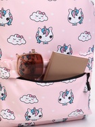 Рюкзак молодёжный на молнии, 3 наружных кармана, поясная сумка, розовый - Фото 8