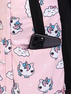 Рюкзак молодёжный на молнии, 3 наружных кармана, поясная сумка, розовый - Фото 9