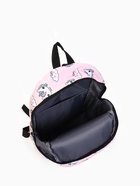 Рюкзак молодёжный на молнии, 3 наружных кармана, поясная сумка, розовый - Фото 4