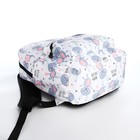 Рюкзак молодёжный из текстиля на молнии, 3 кармана, поясная сумка, цвет белый - фото 6564603