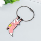 Брелок металл на тросе "Рыжая лисичка с отпечатком" эмаль 5,7х3,5 см - фото 24337092