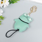 Брелок кожзам с карабином "Лягушонок закатил глаза" 10х7,6 см - фото 21525266