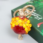 Брелок металл с карабином, эмаль, стразы "Спелый гранат" 13,1х4,4 см - Фото 5