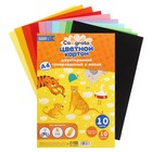 Картон цветной двусторонний Calligrata, А4, 10 листов, 10 цветов, тонированный в массе - Фото 2