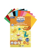 Картон цветной Calligrata, А4, 100 листов, 10 цветов, двусторонний, тонированный в массе - Фото 2