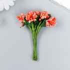 Цветы для декорирования "Соцветие" персик 1 букет=12 цветов 8,5 см - Фото 1