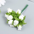 Цветы для декорирования "Роза Бланка" белая 1 букет=12 цветов 10 см - Фото 2