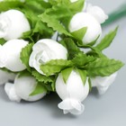 Цветы для декорирования "Роза Бланка" белая 1 букет=12 цветов 10 см - Фото 3