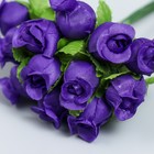 Цветы для декорирования "Роза Бланка" фиолетовая 1 букет=12 цветов 10 см - Фото 3