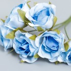 Цветы для декорирования "Роза Амадеус" голубой 2 оттенка 1 букет=6 цветов 10 см - Фото 3