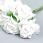 Цветы для декорирования "Роза Вестерленд" молочно-белый 1 букет=6 цветов 10 см - Фото 3