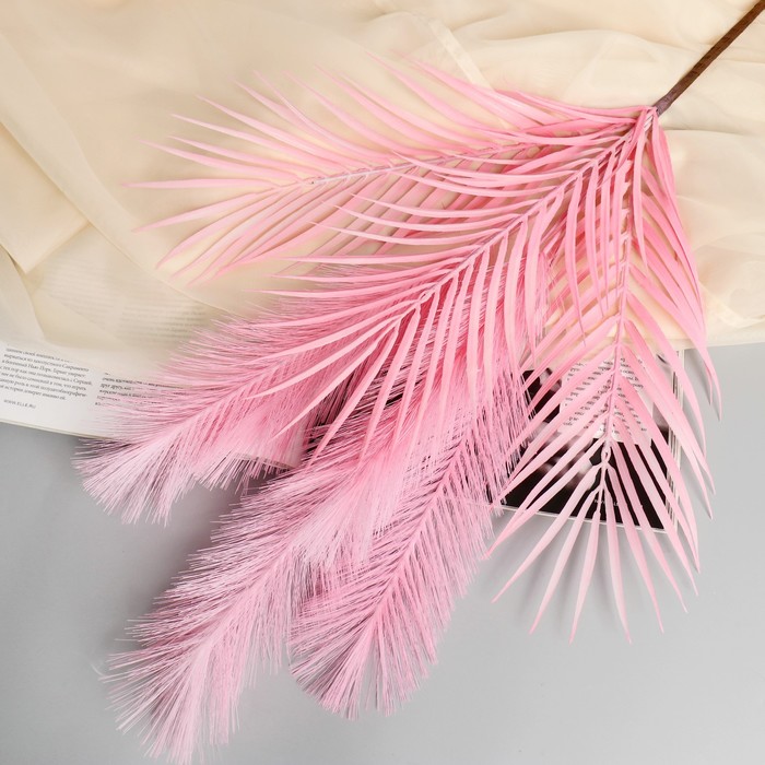 Декор "Перо и пальма" 72 см, розовый - Фото 1