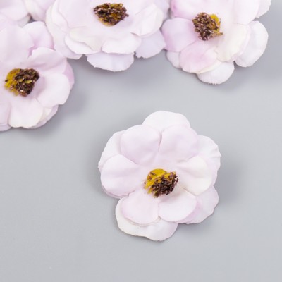 Бутон на ножке для декорирования "Примула" светло-сиреневая d=3 см