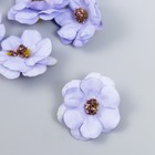 Бутон на ножке для декорирования "Примула" голубая d=3 см - Фото 1