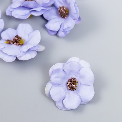 Бутон на ножке для декорирования "Примула" голубая d=3 см