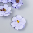 Бутон на ножке для декорирования "Примула" голубая d=3 см - Фото 2