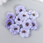 Бутон на ножке для декорирования "Примула" голубая d=3 см - Фото 3