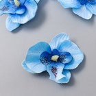 Бутон на ножке для декорирования "Орхидея голубая" d=5,5 см - фото 318815382