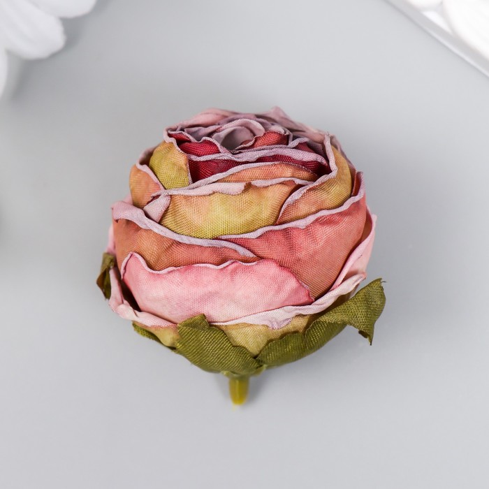 Бутон на ножке для декорирования "Пионовидная роза благородное вино" 4х5 см - Фото 1