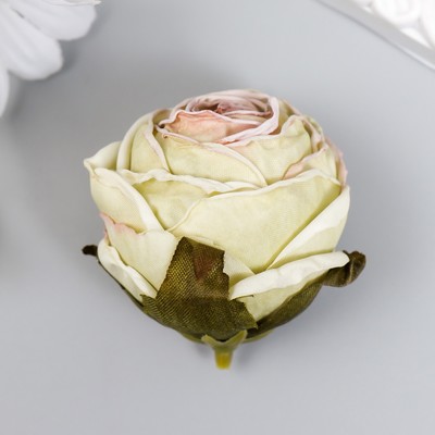 Бутон на ножке для декорирования «Пионовидная роза зелёная», 4×5 см