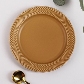 Тарелка керамическая пирожковая «Морская гладь», d=15,5 см, цвет коричневый