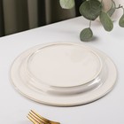 Тарелка керамическая обеденная «Морская гладь», d=22 см, цвет бежевый - Фото 3
