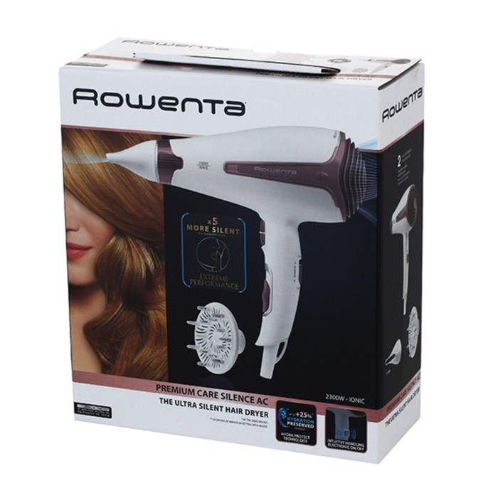 Фен Rowenta CV7930F0, 2300 Вт, ионизация, хол. воздух, 3 температы, 2 скорости, белый - фото 51345171