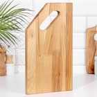 Доска разделочная и сервировочная "Угловая ручка" средняя с желобом 34х20х1,8 см - фото 31062566