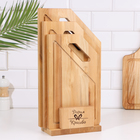 Набор досок разделочных Дарим Красиво «Угловая ручка», 3 шт., 38×22×1.8 см, 34×20×1.8 см, 30×18×1.8 см, на подставке, дерево - Фото 7