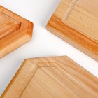 Набор досок разделочных Дарим Красиво «Ромб», 3 шт., 36×22×1.8 см, 32×20×1.8 см, 28×18×1.8 см, подставка, дерево - Фото 7